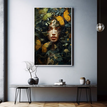 Lady with Butterfly Painting